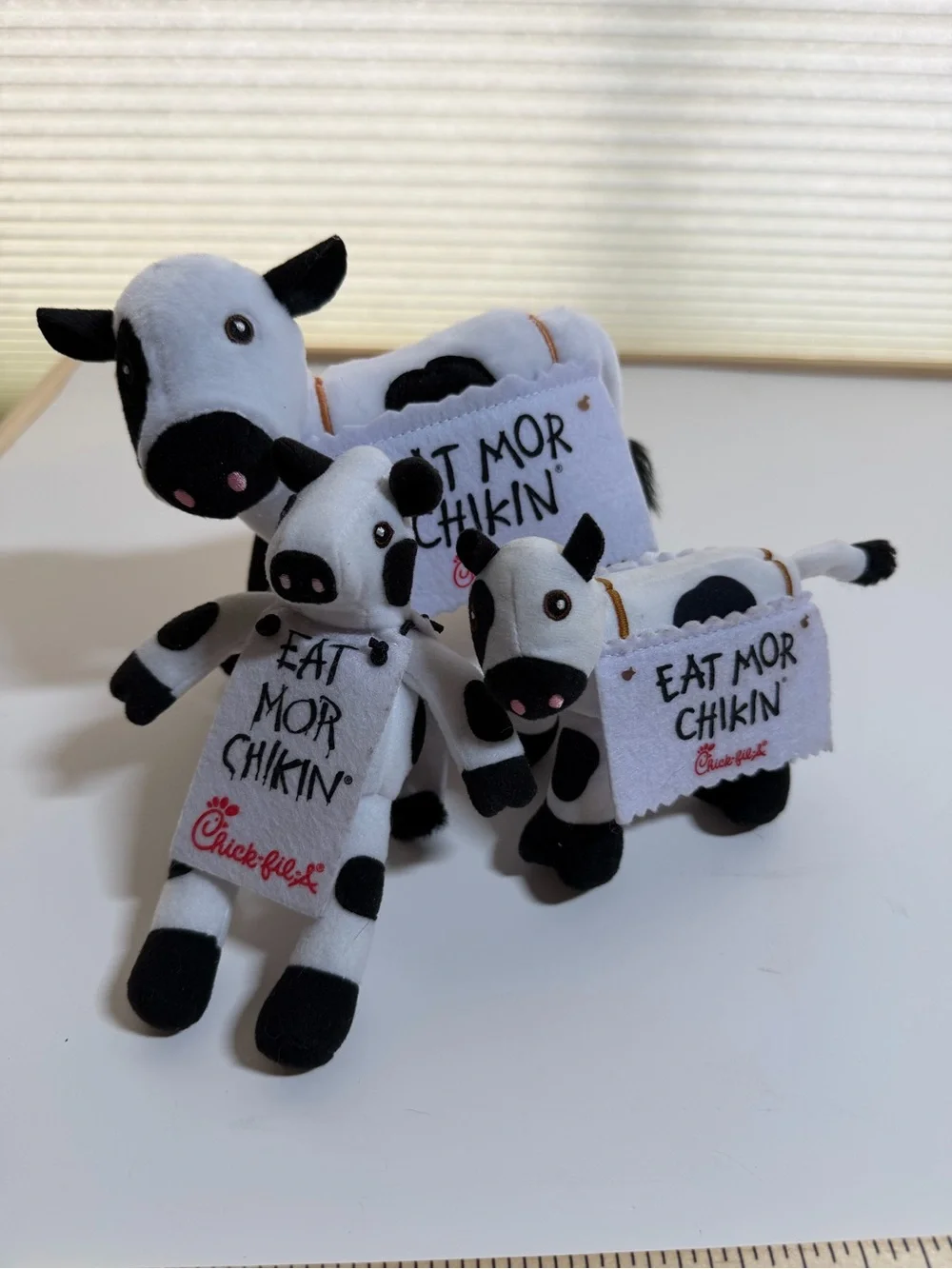 Chick-fil-A Eat Mor Chikin Plush Cow Trio - White & Black